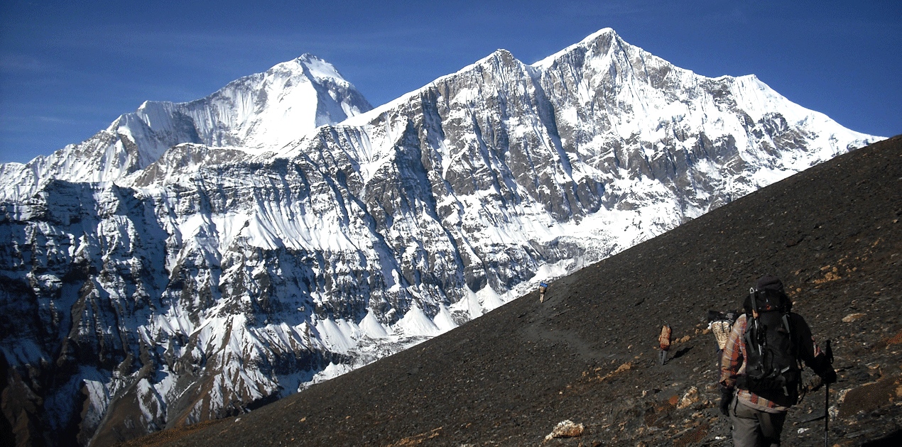 yak kharka to dhampush peak base camp