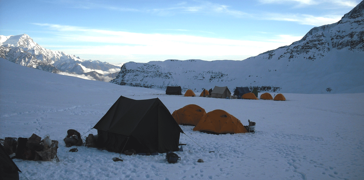 dhampus peak base camp