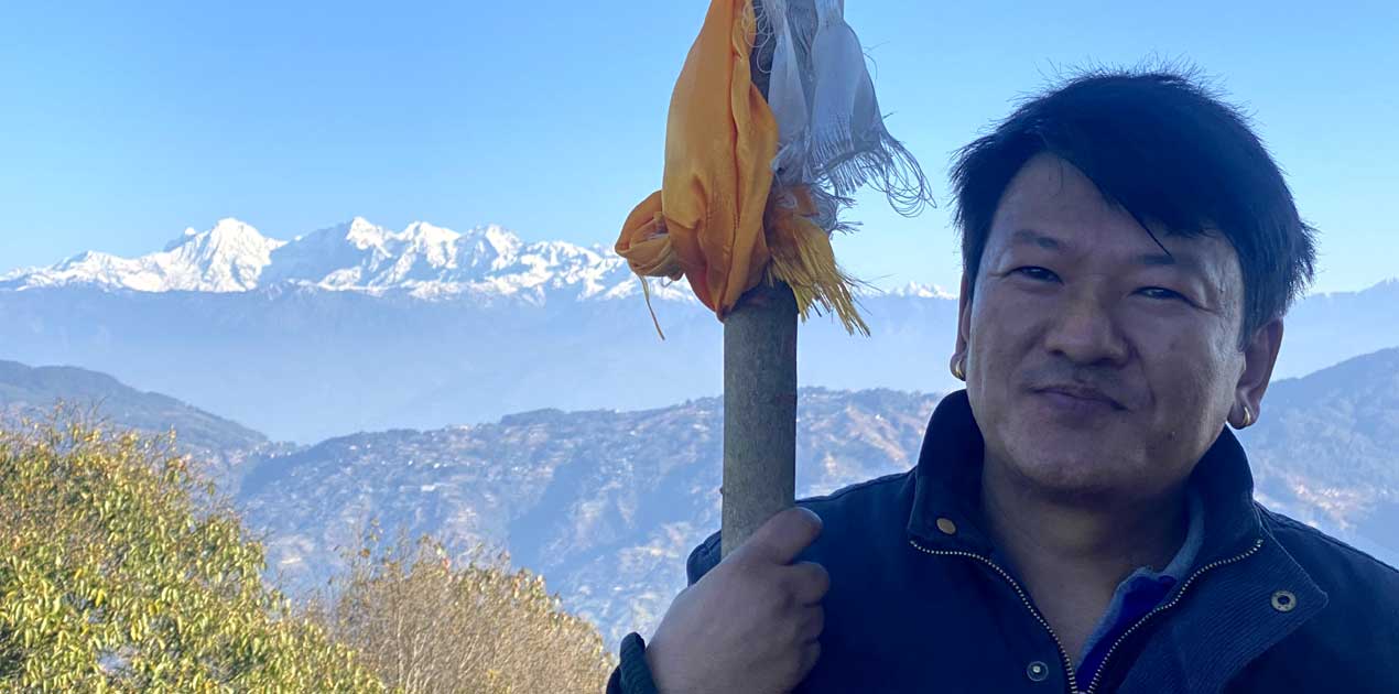 himal ghale on the top of nagarjun hill