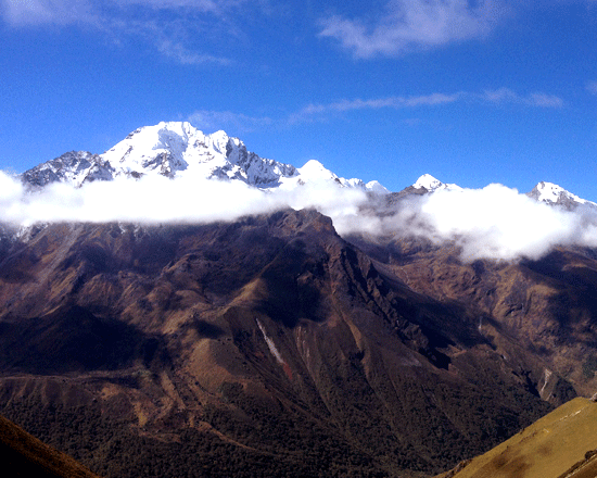 Langtang ri mountain view from Kyanjing gompa