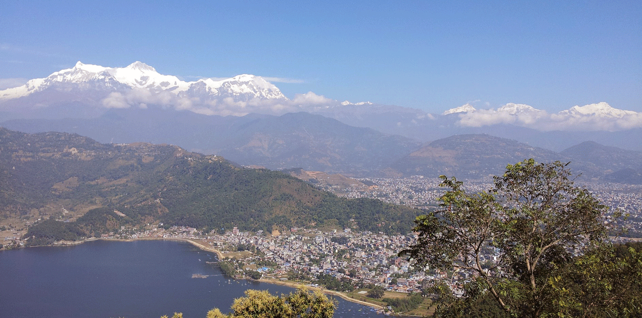 Pokhara City with mountain Views