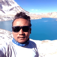 Suk-Bahadur-Ghale Suk Ghale in Tilicho lake