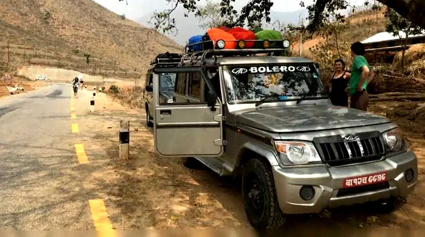 Kathmandu to Phaplu Bolero jeep