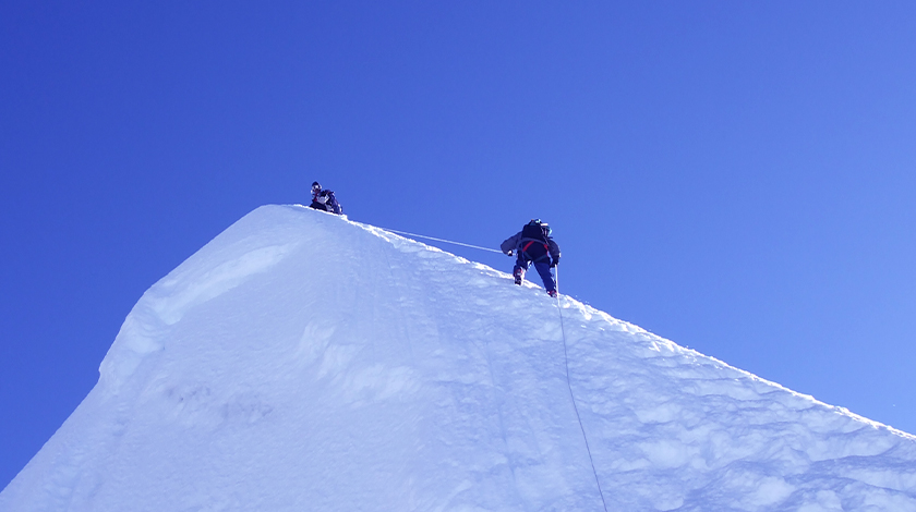 Island peak summit