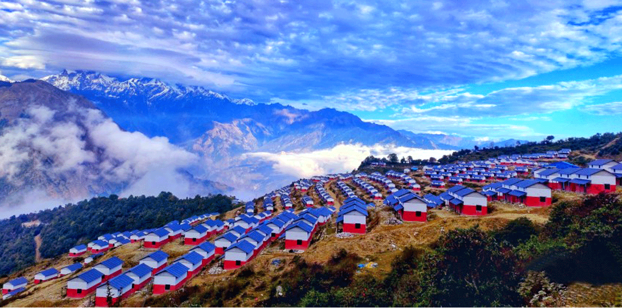 Larpak village after earthquake