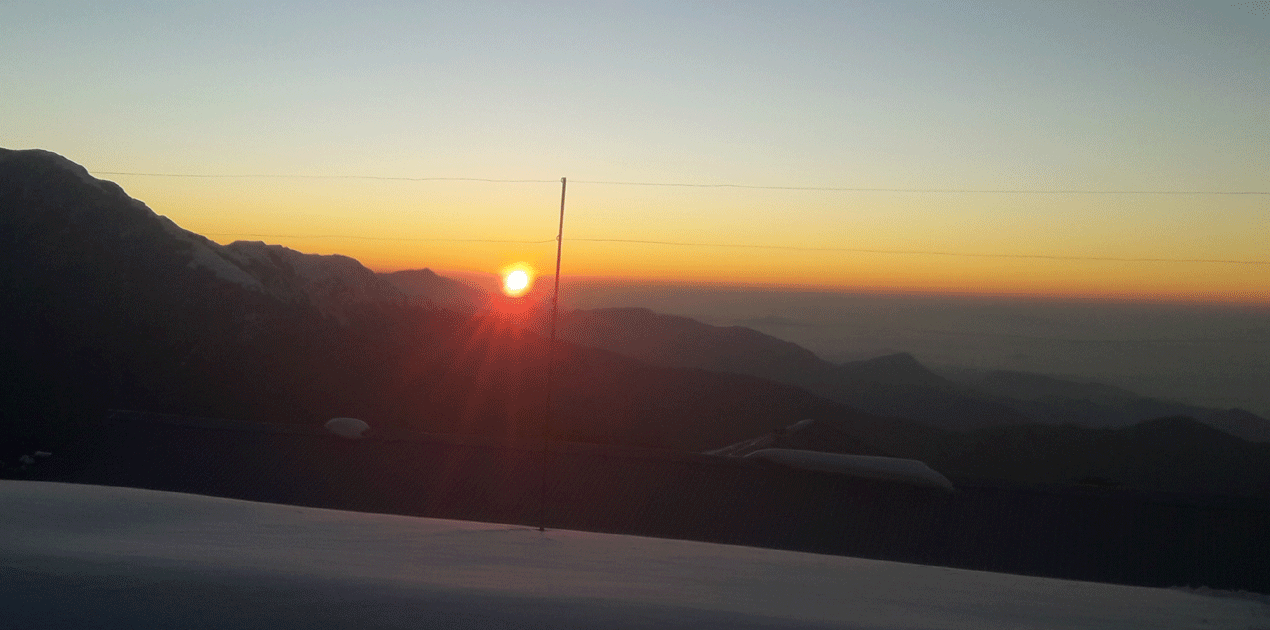 sunset view from Sarangkot