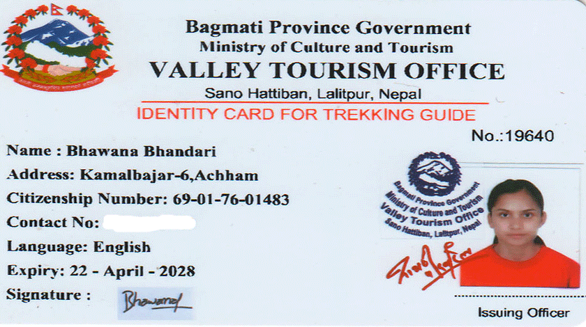 Bhawana bhandari guide license 