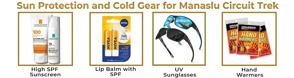 Sun protection for the Manaslu Circuit trek