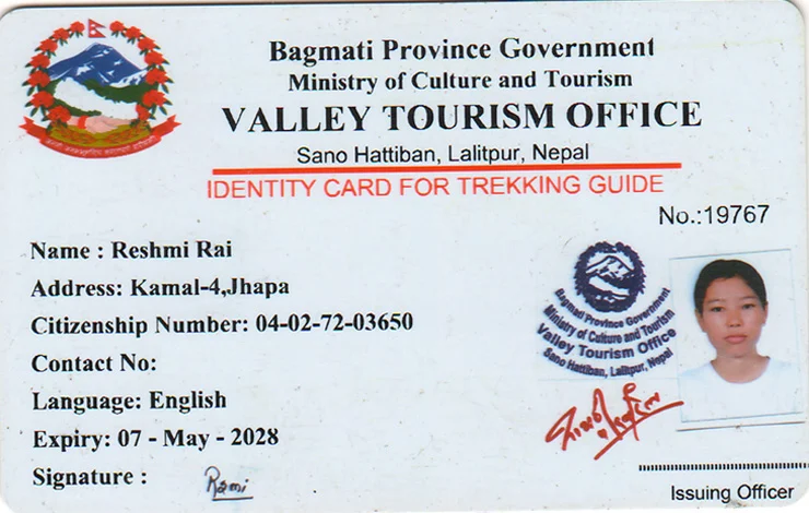 Reshmi Rai trekking guide